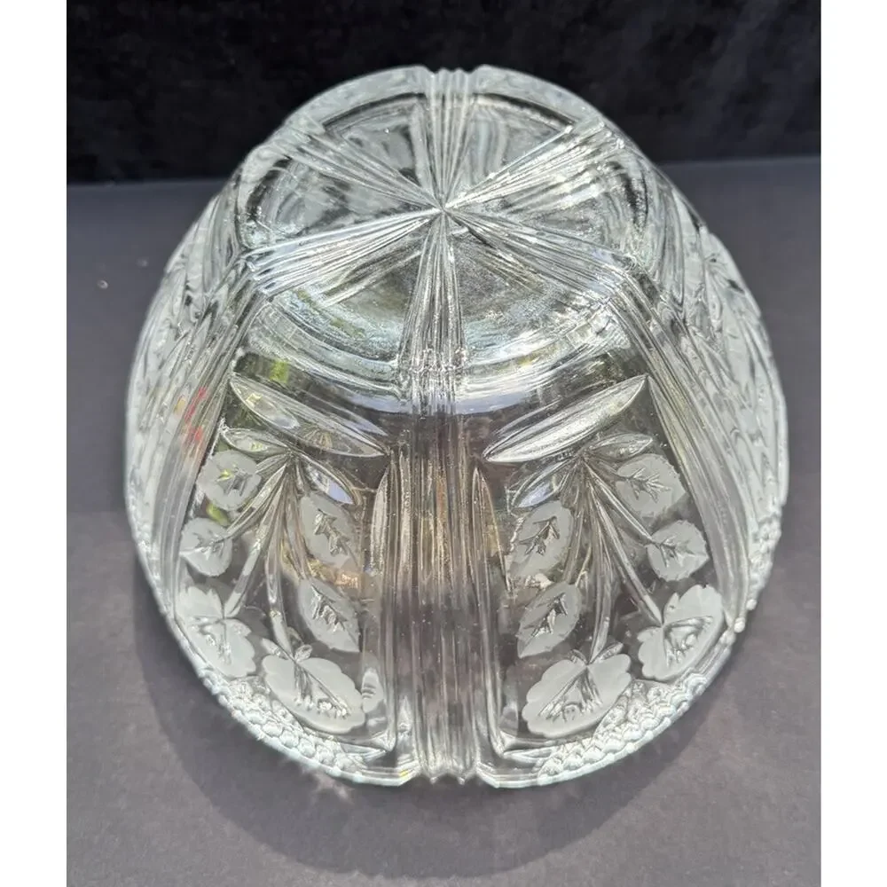 Vintage Crystal Clear Industries Darlington Lead Crystal 8” Rose Bowl EUC -C13